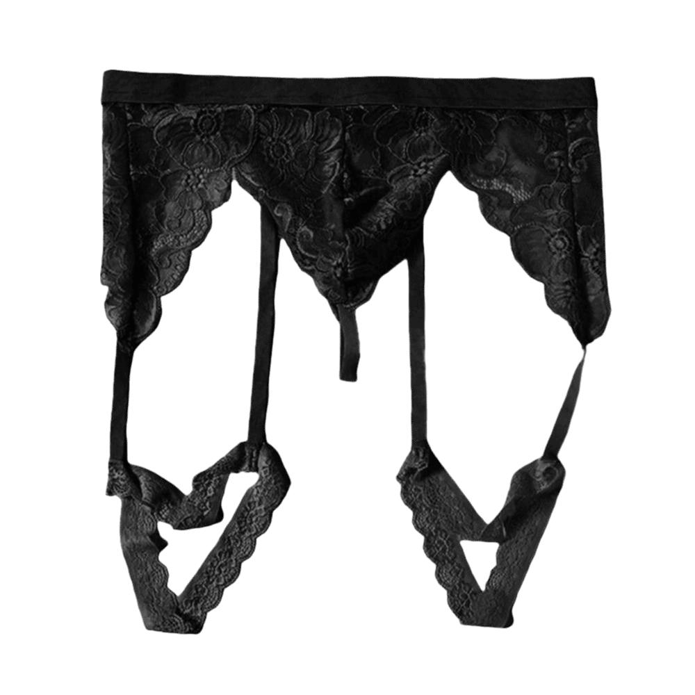 U Convex Lace Flower Panties Solid Color Briefs Soft Men Thong  Valentine's Day