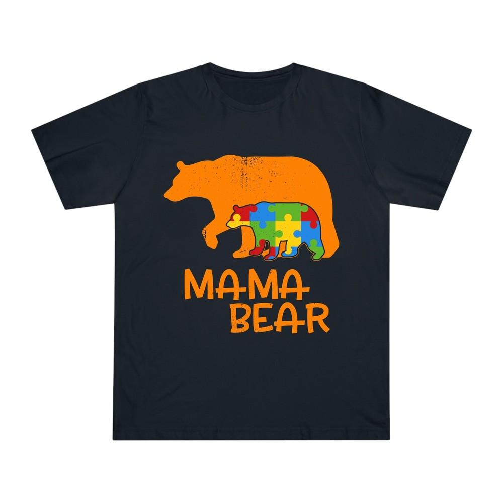 Autism Mama Bear Tshirt Mothers Day Autism Awareness Tee Adult Kid Xmas Puzzle S