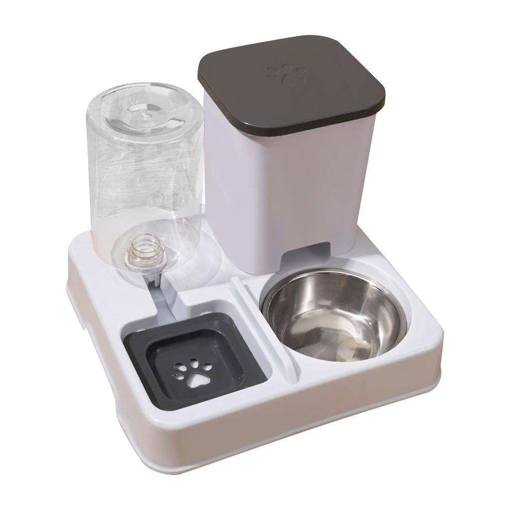 Cat Feeder And Drinker, 2 In 1 Automatic Pet Feeder, Pet Food Bowl, Pet Supplies For Small Medium Large Cats, Large Capacity Dog Bowl Drinking Water