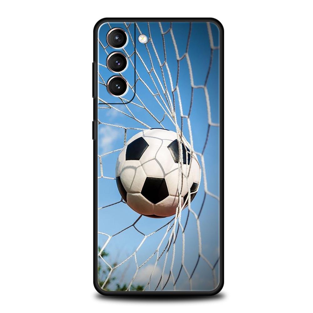 Phone Case For Samsung Galaxy S23 S22 Ultra S20 S21 FE 5G S10 S9 Plus S10E S8 Note 20 Silicone Cover Soccer ball Football Field