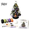 Handmade Yarn Projects Halloween Tree Crochet Kit, DIY Black Cat Pumpkin Witch Supplies with Tools Hat Ghost Crafting Kit for Holiday Home Decor, Gift