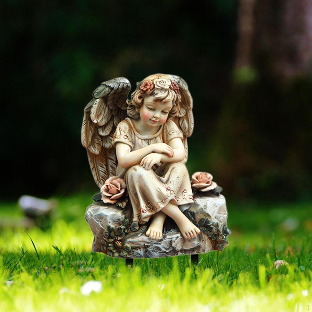 Elf Mädchen Dekorative Gartenstecker Acrylschild 2D Topfpflanzendekor für Innen Außen