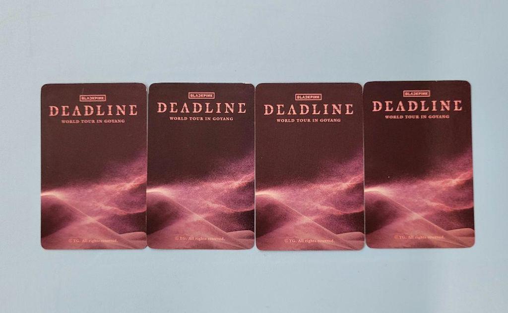 [USED] BLACKPINK Korea Seoul Concert DEADLINE Purchase Bonus Trading Card Complete