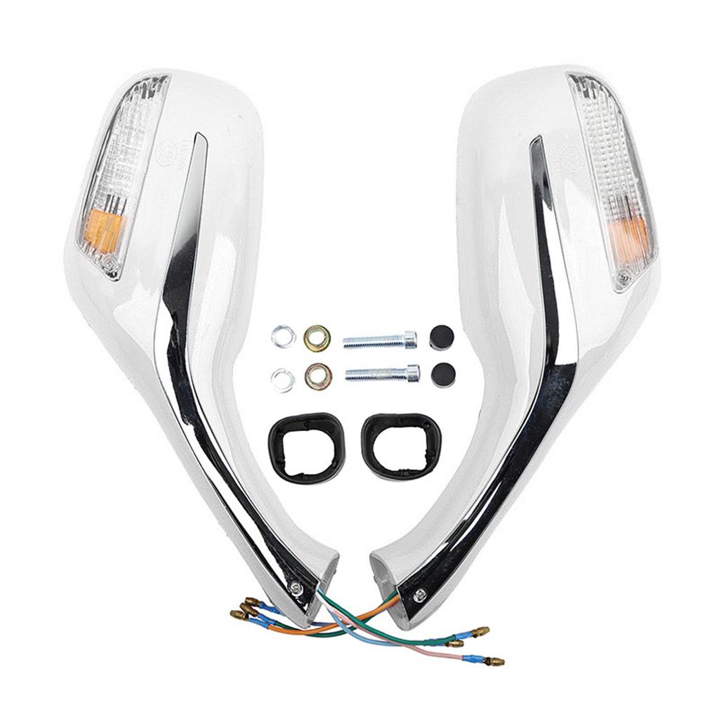 Rearview Mirror Replacement With Turn Signal Light for Motorcycle Electric Bike Modification Side Mirrors with LED Lamp