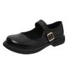 Mary Jane Women's 2025 Retro Japanese Leather Shoes - Casual Korean & British Style, Thick Sole, Round Toe