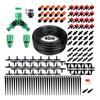 158PCS Garden Irrigation System 131ft Tubing Adjustable Watering Sprayer Dripper Kit DIY Saving Water Automatic