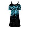 Women's Casual Printing V-neck Lace Sling Skirt Sun Skirt