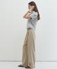 Deuloupisumeon Summer Double-Pleat Wide Slacks [Beige]