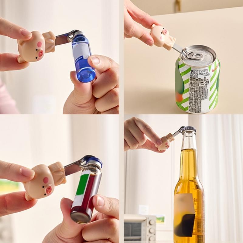 Creative Fridge Magnets Beer Bottle Opener 2 In 1 Multifunction Bottle Openers Magnetic with Fridge Magnets Sticker