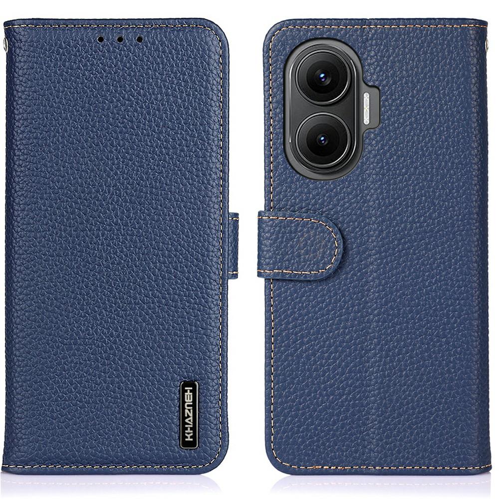KHAZNEH For Xiaomi Redmi Turbo 4 Pro 5G/Poco F7 5G Case Genuine Cow Leather Flip Phone Cover