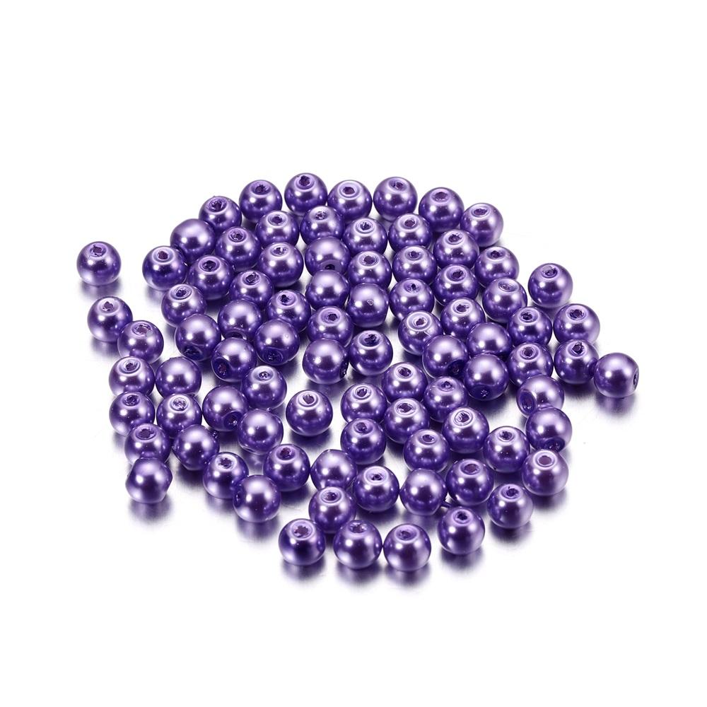 100pcs/lot 4-10mm Mixcolour Round Glass Beads Loose Beads Bracelet Earrings for DIY Jewelry Making Finding Accessories
