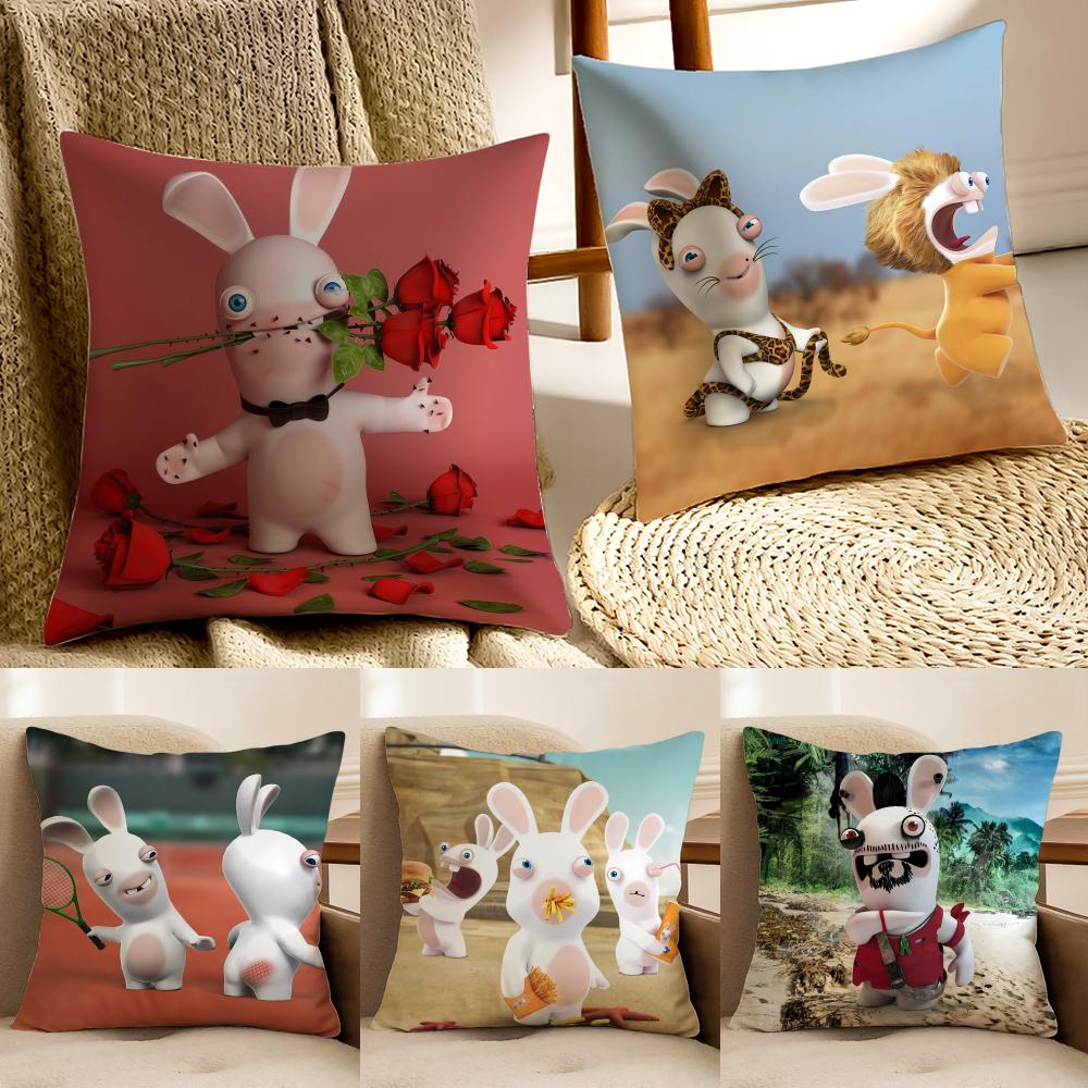 Rraving Rabbids Cushion Cover Pillowcase Antidustmite Living Room Sofa Decor Cushion Room