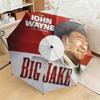 1pc John Wayne's Golden Age Umbrella Portable Folding Umbrella Iron Frame Hole Bone Structure Outdoor Home Umbrella