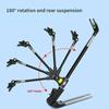 Thickened Telescopic Fishing Rod Bracket, Dual-purpose Fishing Rod Bracket, 1.7M New Stainless Steel Fishing Rod Bracket