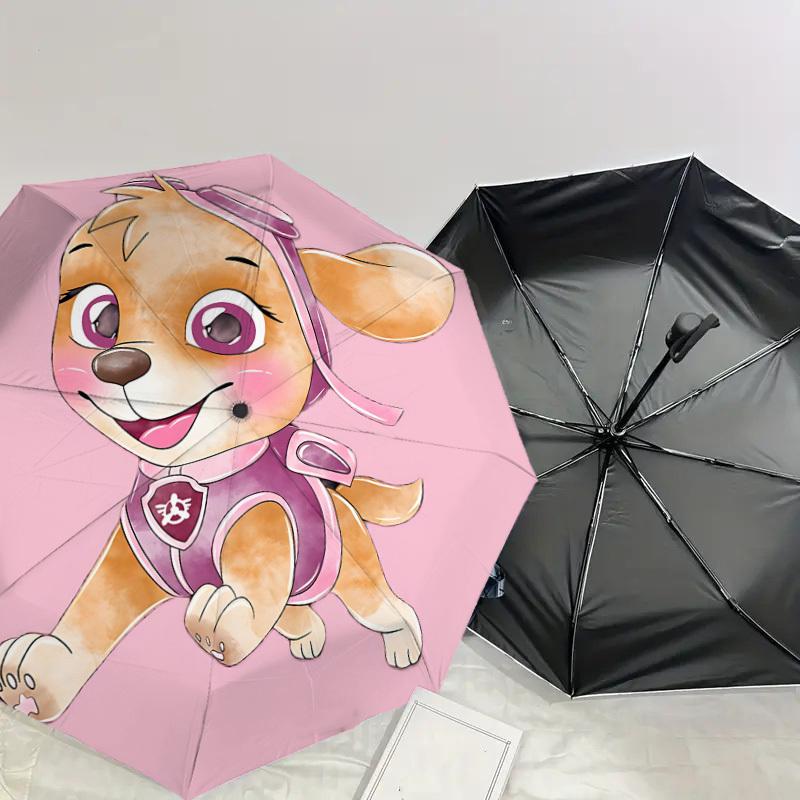 1PC puppy dog Umbrella-8-Rib Reinforced, Automatic Open, Lightweight & Durable, Cute Fashion Accessory for Outdoor, Beach or Casual Use, Beach Umbrell