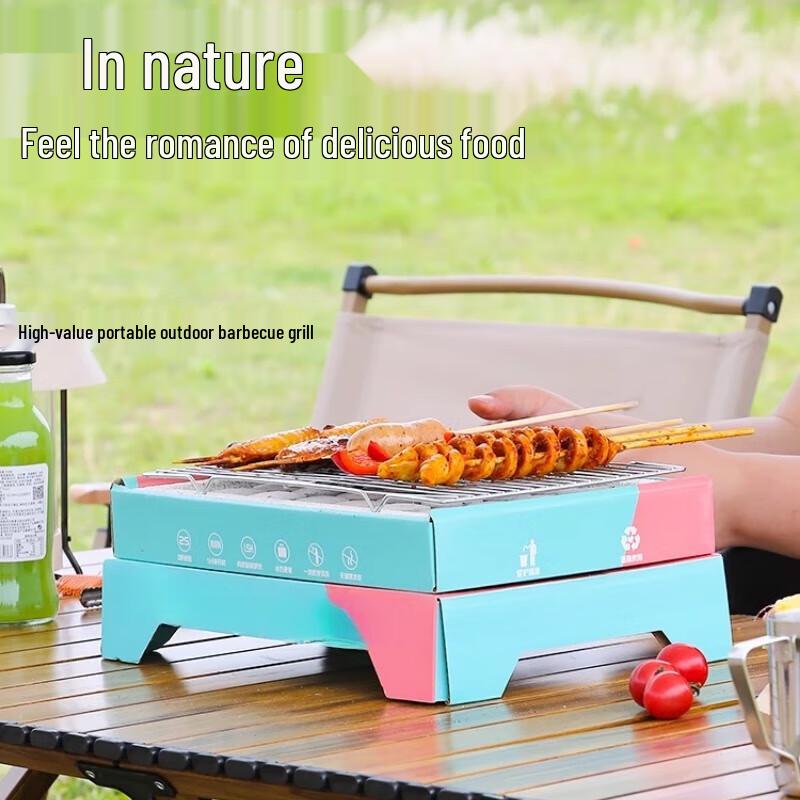 Outdoor Disposable Fruitwood Charcoal BBQ Grill
