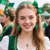 Comfortable Fit St Patricks Day Shamrock Earrings Made From Acrylic