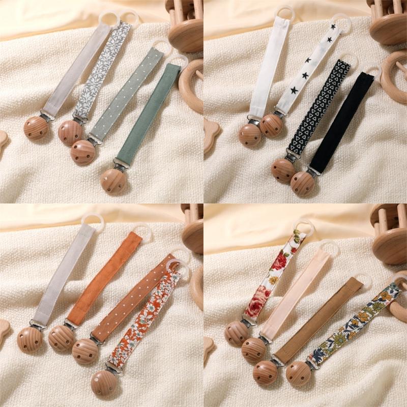 4Pcs Pacifier Clip Chain for Baby Infants Soothing Toy Lanyard Strap Dummy Holder Rope Prevent Loss and Contamination