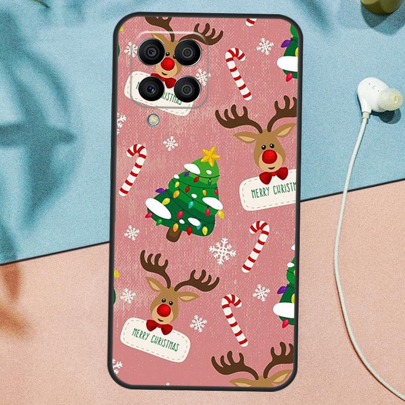 Christmas Santas seamless Deer Case For Samsung Galaxy M15 M35 M55 M56 M36 M16 M31 M21 M13 M33 M53 M12 M32 M52 M14 M34 M54