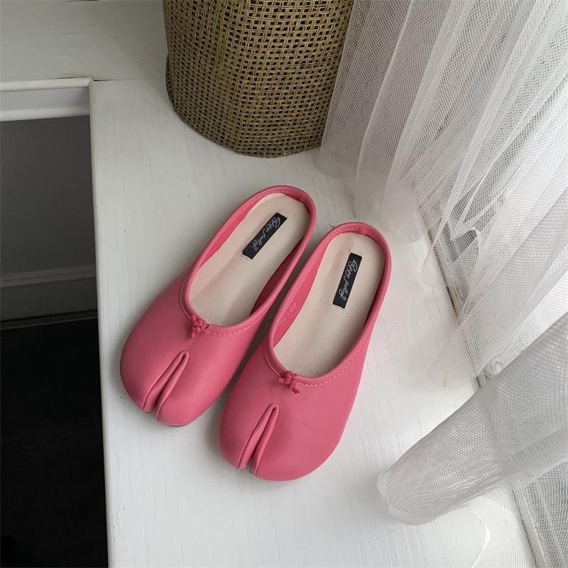 2025 spring and autumn new Doudou shoes women's shoes sub-toed pig's trotters shoes toes lazy horseshoe shoes flat single shoes autumn