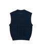 COVERNAT Curly Knit Vest Dark Navy