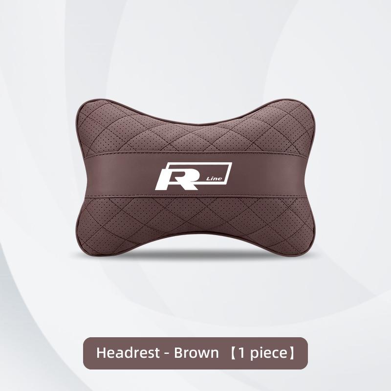 OBTLU1 Car Seat Head Support Cushion Lumbar Pillow Accessories Tire Valve For VW GTI Golf Polo Passat Tiguan T-ROC Jetta Arteon ID.3 CC