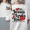Summer New Good New Jesus Love You Chrsitian High Quality Casual Breathable Unisex Women Casual Short Sleeve Crew Neck Tee
