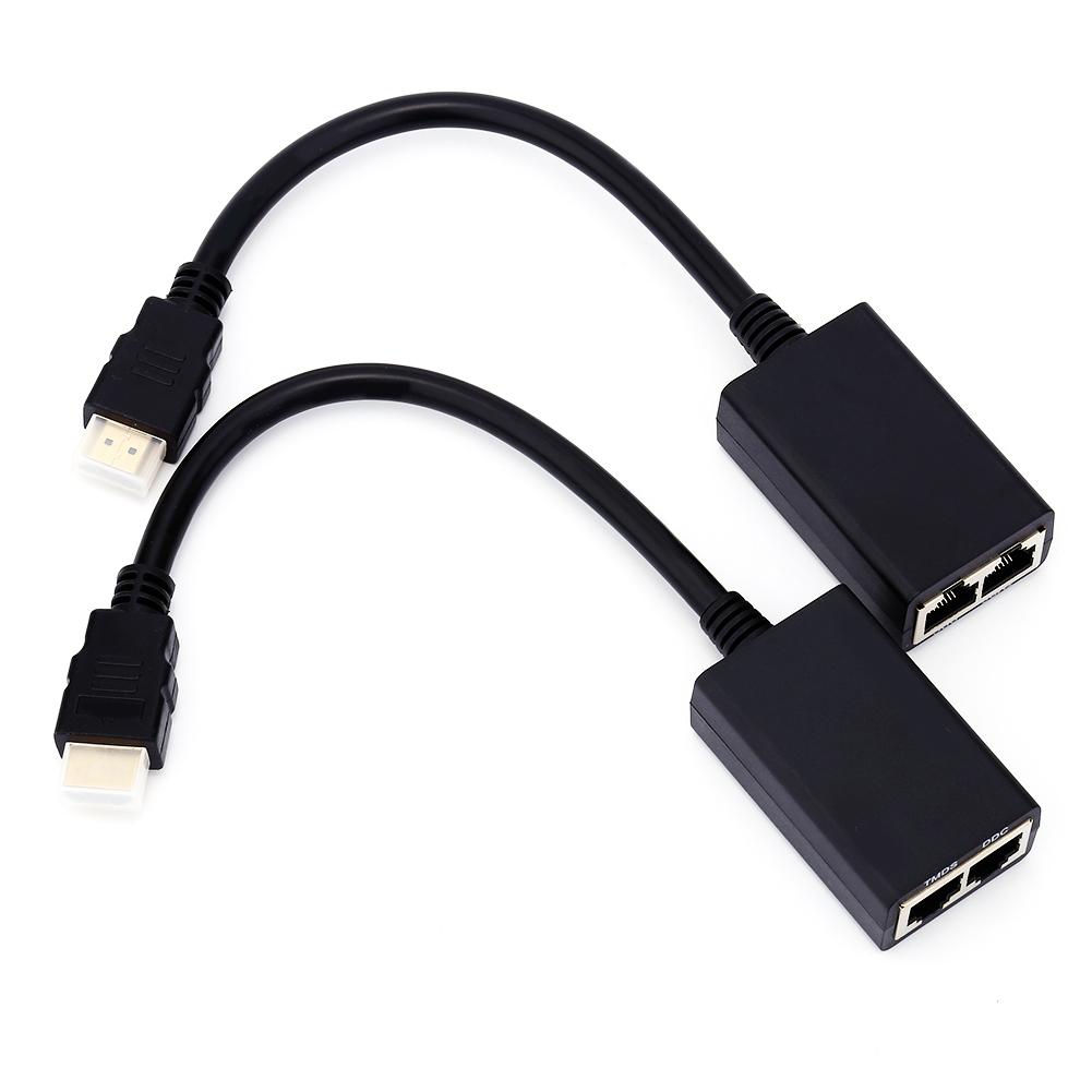 

30M HDMI через RJ45 CAT5e CAT6 LAN Ethernet Balun удлинитель повторитель до 1080P