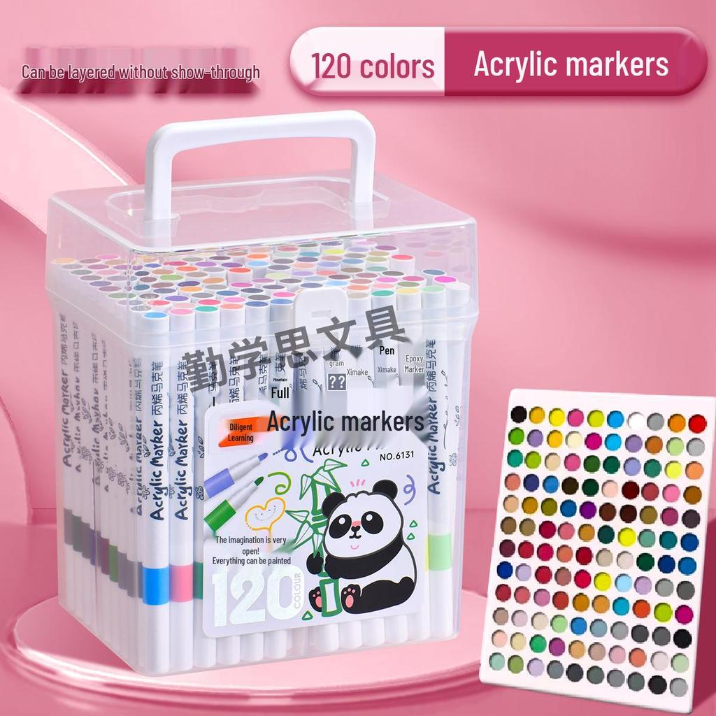 Acrylic Markers & Washable Colored Pencils Set - Non-Bleeding, Layerable Colors, Ideal for Kids and Students, Kindergarten Use