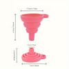 6pcs Collapsible Silicone Funnel - Flexible, Foldable, Mini Funnel for Liquids, Jam, Beans, Automotive, Flask - Easy To Use