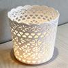 4‑Color Option Single Heart‑Shaped Hollow Lace Plastic Pencil Holder, Cute Desktop Stationery Storage Cup for Office & Study
