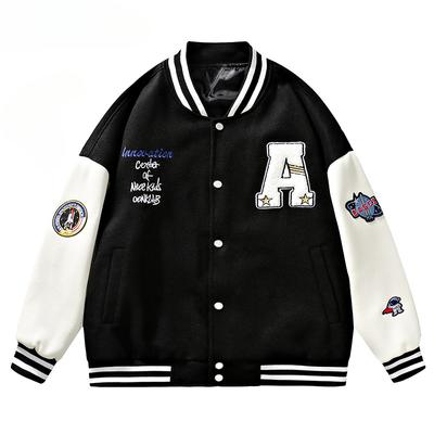 Green Astros Heavy Baseball Uniform Towel Embroidered College Style Jacket Couple Casual Versatile Boys Jacket