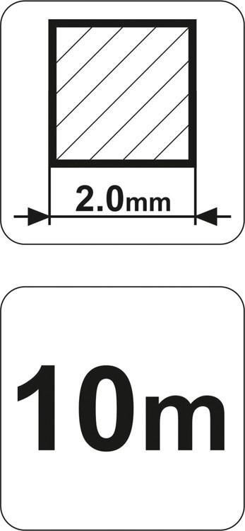 Square cutting line 2.0mm x 10m 89413 FLO