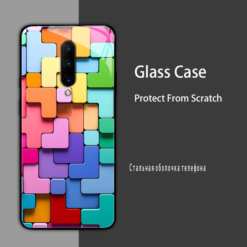 For Oneplus 7 Pro Case Cover Tempered Glass Case Hard Shockproof Coque Bumper For One Plus 7T Pro 7 T Protect Case oneplus7T