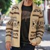 Men's Slim Fit Jacquard Knit Cardigan Jacket with Turn-Down Collar - Autumn/Winter Collection (SY0013)