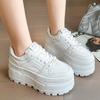 Women 8 CM Platform Sneakers Casual Outdoor Simple Design Skateboard Comfortable Lace Up Sneakers Running Sports Shoes Female 40