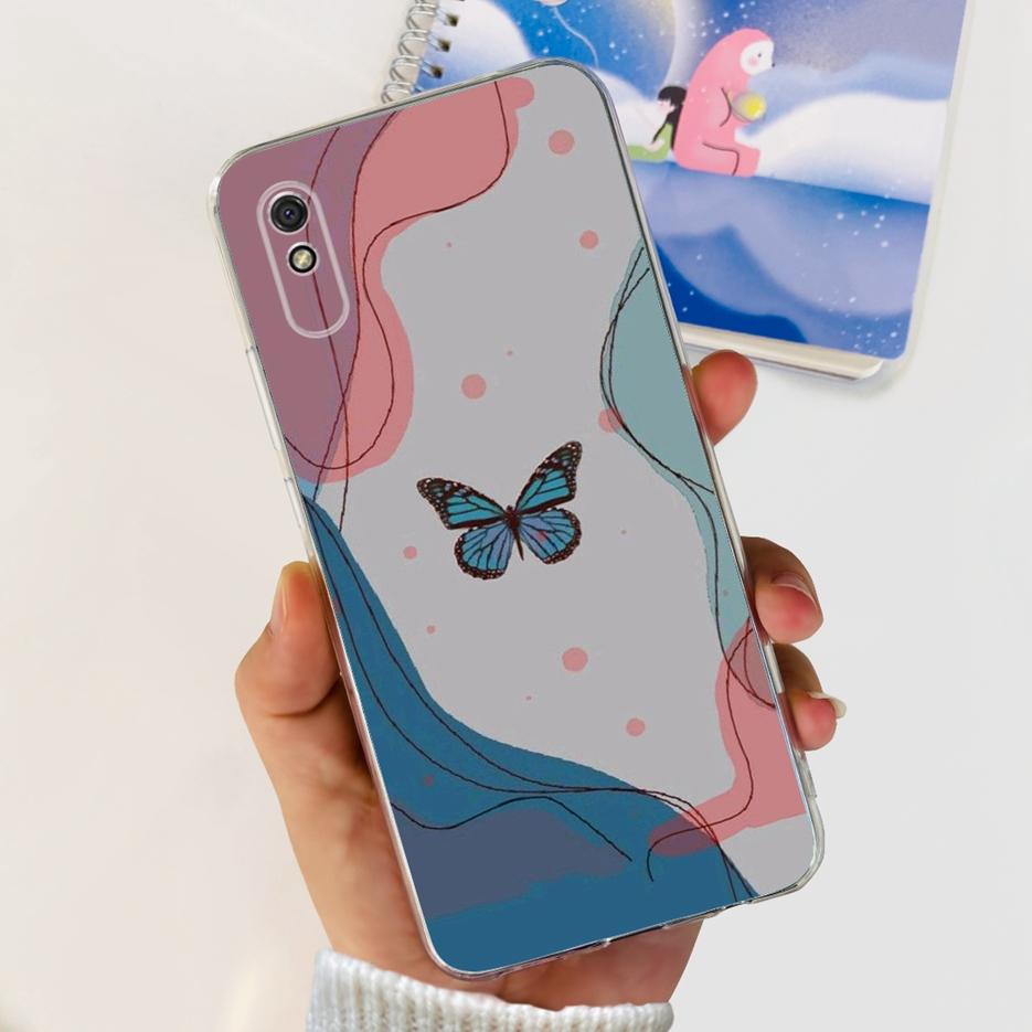 For Xiaomi Redmi 9A Case Redmi 9AT Stylish Painted Cover Clear Silicone Phone Case For Xiaomi Redmi 9A Sport Redmi9A T Soft Bags