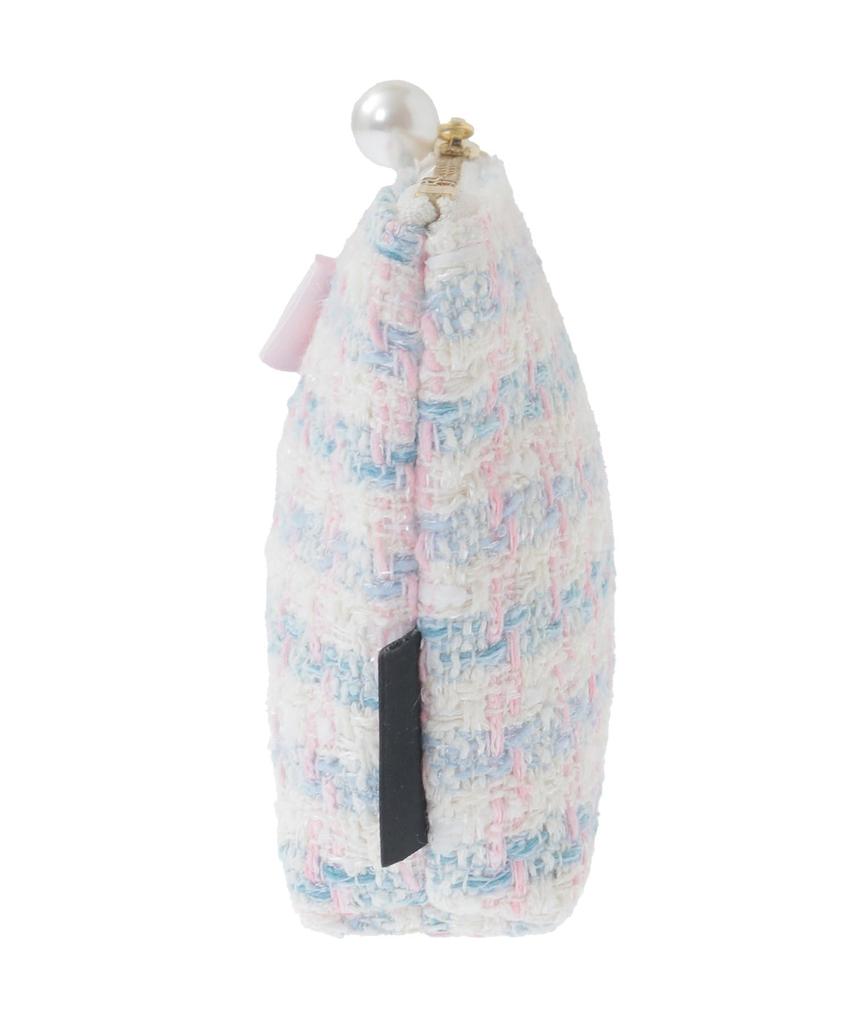 Maison de Fleur Women's Linton Tweed Pouch, Black