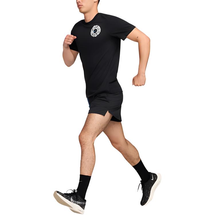 Nike Dri-Fit Comfortable Breathable Sports Short Sleeve T-Shirt Men Tops Black FZ8064-010