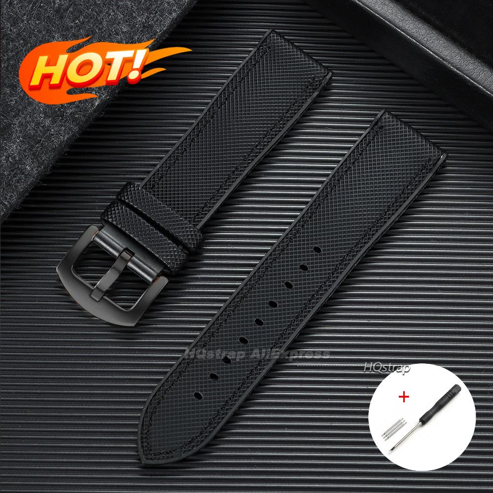 Premium TPU Rubber Nylon Sailcloth Hybrid Watch Strap 18mm 19mm 20mm 21mm 22mm 24mm for Casio for Seiko Band Waterproof Bracelet
