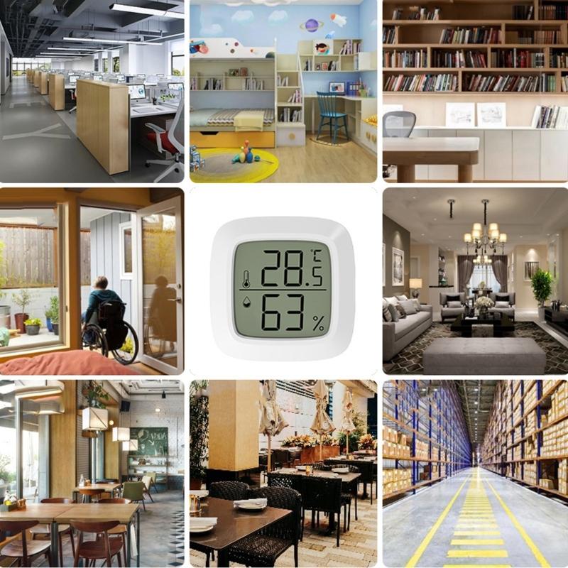 Electronic Thermometer Hygrometer Wireless Magnetic Adsorption Temperature Humidity Detector Sensor for Car Indoor Home