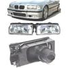 Rauchige Seitenblinker Blinker + Nebelscheinwerfer Lampen Kristallklares Glas Passend für BMW E36 3er Serie 92-98