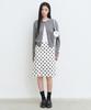 Musinsa Standard Woman Women'S Polka Dot Knee-Length Skirt [Cream]