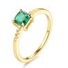 Elegant Japanese-Style Emerald Ring: Simple, Fresh, and Flexible Design