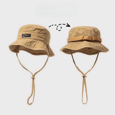 Camping Double-sided Ami Kaji Handsome Workwear Hat Japanese Functional Fisherman Hat Sun Protection Sunshade Mountaineering Men and Women