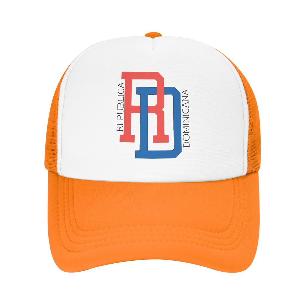 DR Dominican Republic Trucker Caps Unisex Women Outdoor Dad Hat Sun Hats Racing Cap Adjustable Polyester Mesh Baseball Cap Summer