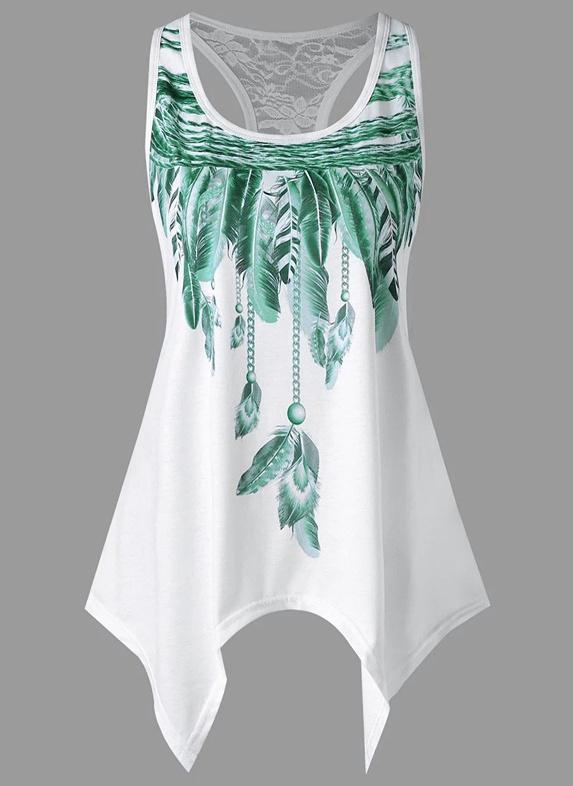 Premium Quality Tank Tops Sexy Women Sleeveless Crop Tops With Cotton Print Lace