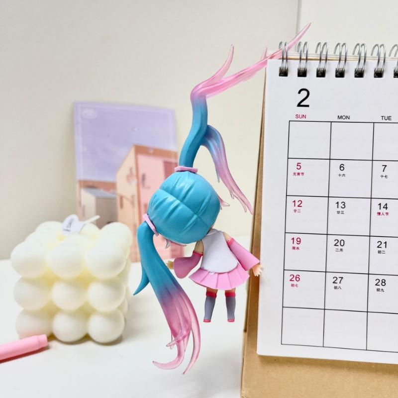 11CM Hatsune Miku Anime Figur Ängstliches Gesicht Kreative Dekoration Anhänger Süßes Mädchen Tasche Anhänger PVC Cartoon Modell Spielzeug Geschenk