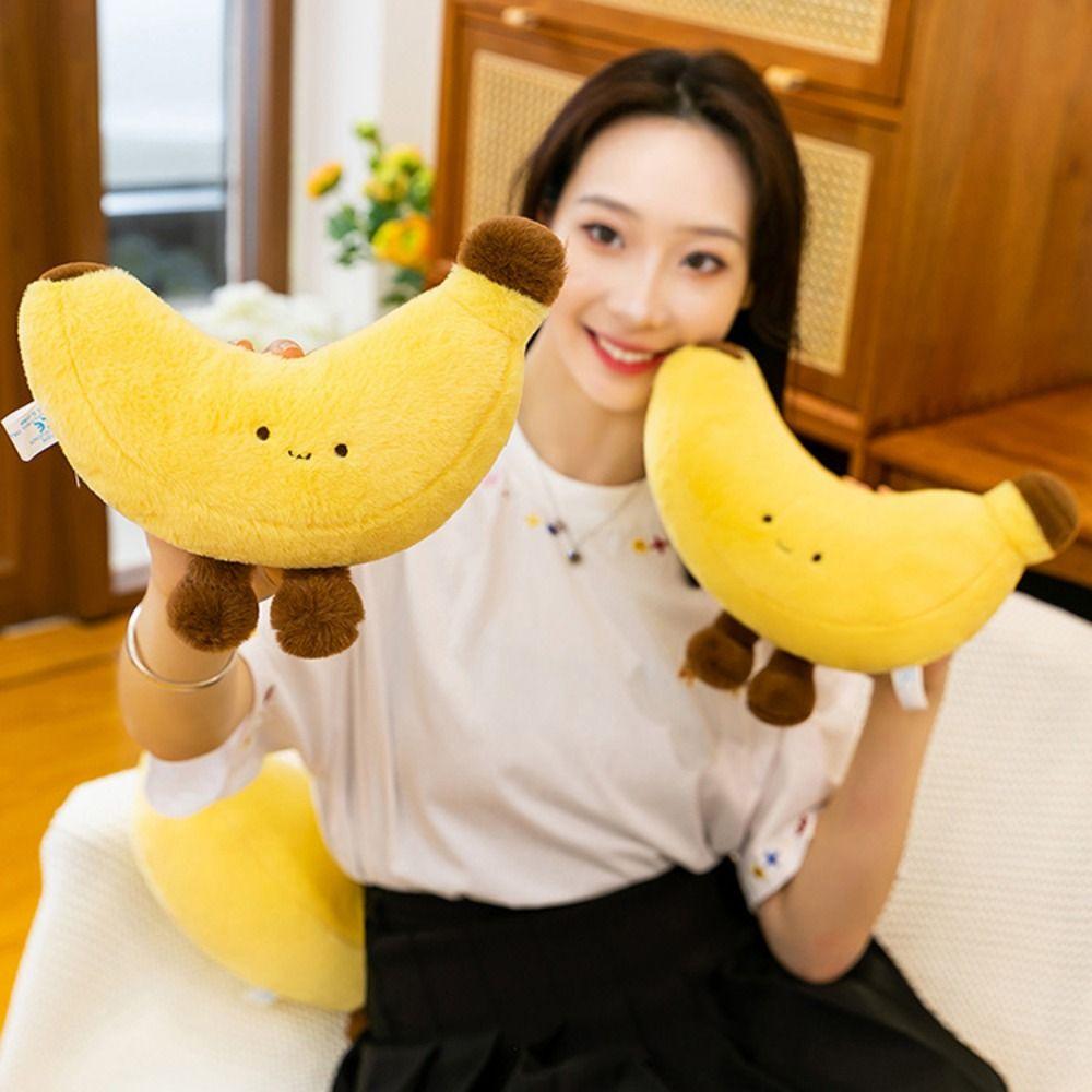 Long Leg Banana Plush Toys Yellow Cute Banana Dolls Fruit Banana Plush Pillow Sofa Pillow
