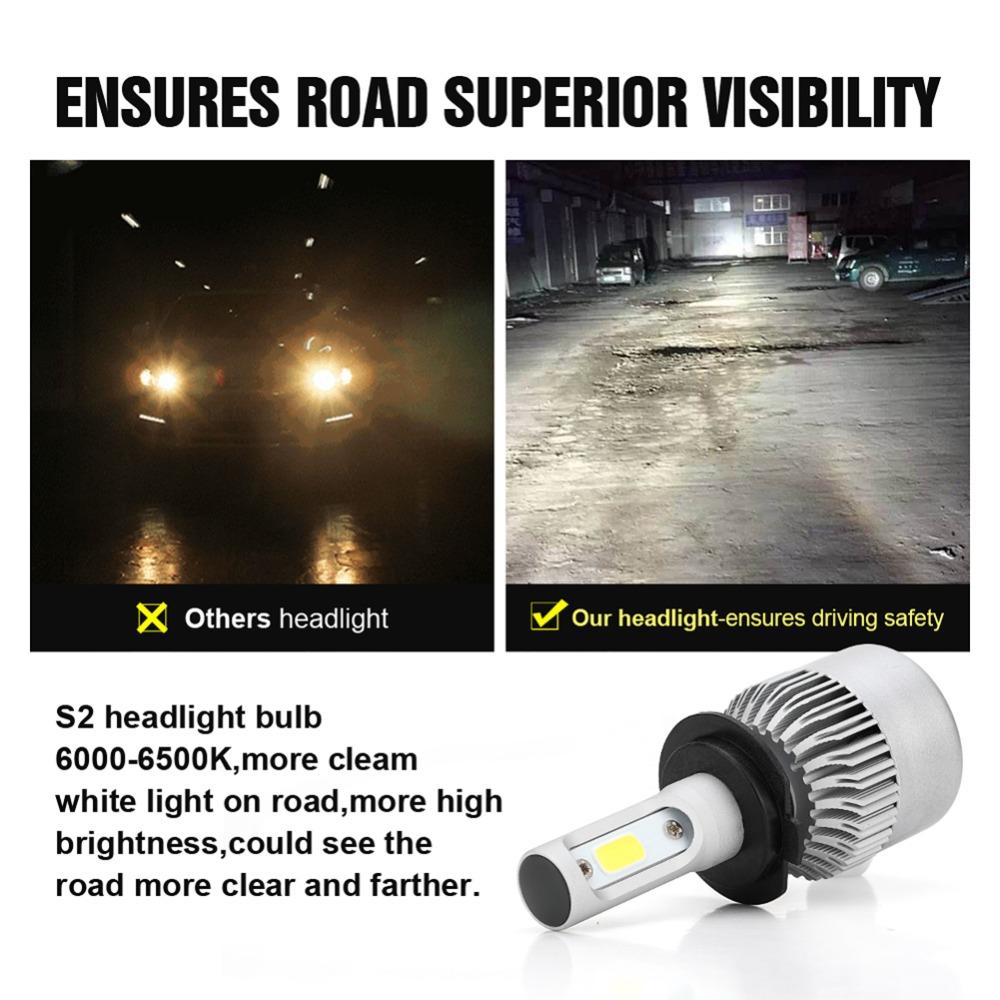 H4 H7 H11 Led Bulb COB Car LED Headlight Bulbs Hi-Lo Beam 6000K Car Headlamp 12V LED Light Car Lights Car Accessories Head Lamp Bulbs 7